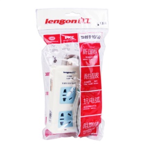 良工Lengon 插座插排接线板拖线板转换器两位空调用1.8米LG-T202B