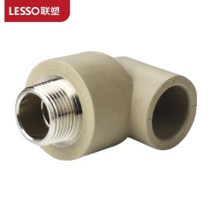 联塑（LESSO）外螺纹弯头Ⅰ型(PP-R 配件)灰色 dn20X3/4＂