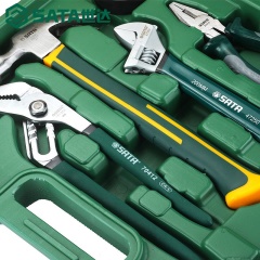 世达工具箱家用工具套装25件管道维修水平仪水管钳螺丝刀扳手卷尺综合组套05165 05165