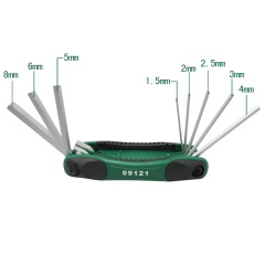 世达（SATA） 09121 折叠L型内六角扳手套装六棱扳手内六方内六角螺丝刀