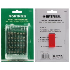 世达（SATA） 09331 30件套6.3MM系列手动旋具头组套 撞批头 螺丝刀刀头