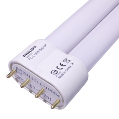 飞利浦H管插拔管PL-L18W24W36W55W三基色平四针单端H型 PL-L4P