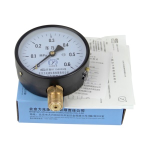 力兆源压力表Y60/100径向气压表家用液压水压表0-0.6/1.6/2.5Mpa