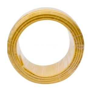 天坛 塑铜线BV国标铜电线电缆家装线铜芯硬线95米黄色