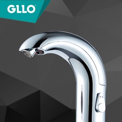 GLLO洁利来全铜全自动感应出水水龙冷热双感家用酒店宾馆办公楼商用GL-1301 全铜感应龙头DC